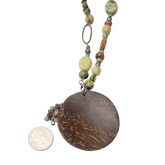 Silpada Sterling Silver, Turquoise, Quartz, Large Round Pendant Necklace - Picture 5 of 7